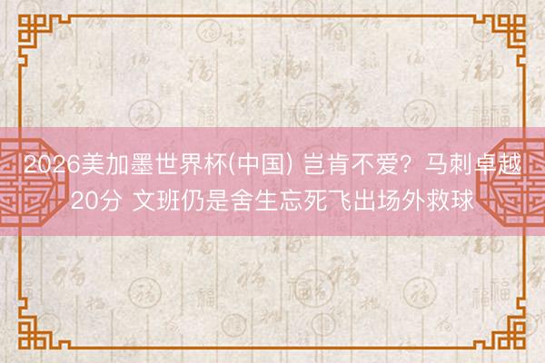 2026美加墨世界杯(中国) 岂肯不爱？马刺卓越20分 文班仍是舍生忘死飞出场外救球