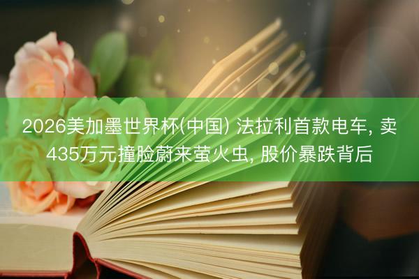 2026美加墨世界杯(中国) 法拉利首款电车， 卖435万元撞脸蔚来萤火虫， 股价暴跌背后