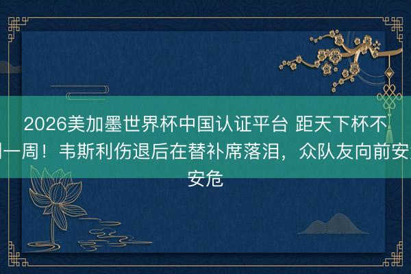 2026美加墨世界杯中国认证平台 距天下杯不到一周!韦斯利伤退后在替补席落泪,众队友向前安危