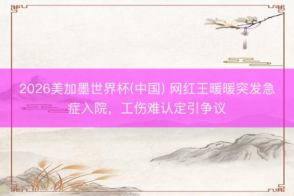 2026美加墨世界杯(中国) 网红王暖暖突发急症入院，工伤难认定引争议