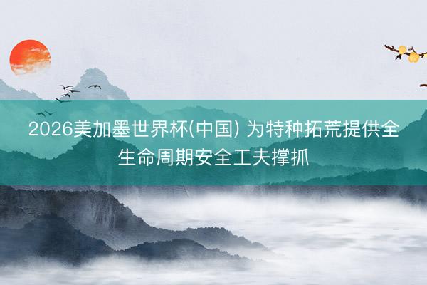 2026美加墨世界杯(中国) 为特种拓荒提供全生命周期安全工夫撑抓